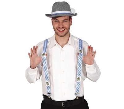 SZELKI BAWARSKIE NIEBIESKIE W ROMBY OKTOBERFEST