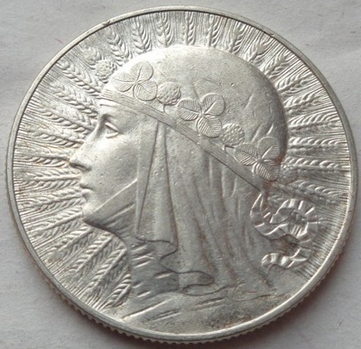 5 złotych - GŁOWA KOBIETY - 1933 - srebro