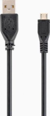 Kabel micro USB 2.0 czarny 0.1m