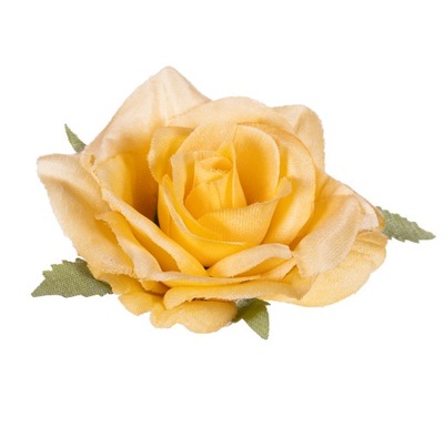 Róża wyrobowa żółta główka sztuczne kwiaty