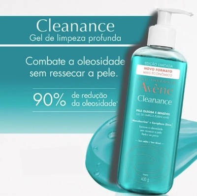 AVENE Eau Thermale CLEANANCE oczyszczający żel do twarzy i ciała 400 ml