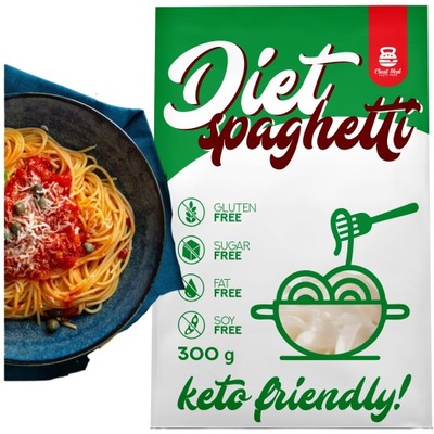 Makaron konjac bio keto Spaghetti bezglutenowy 400 g diet DIETA CHEAT MEAL