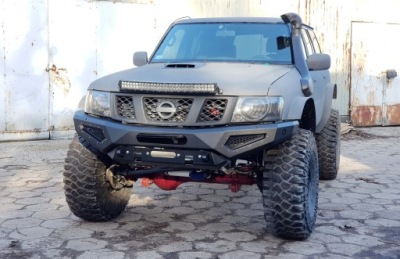 Бампер стальной nissan patrol gu4 4x4 фото №1
