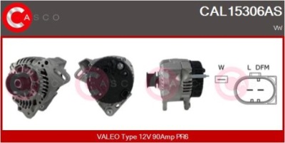 Генератор 12v 90a casco cal15306as фото №1