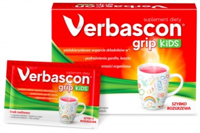 Verbascon Grip Kids na przeziębienie u dzieci 10 saszetek