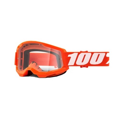 GAFAS 100 PROCENT STRATA 2 CROSS ENDURO POMARANCZOWE PRZEZROCZYSTE  