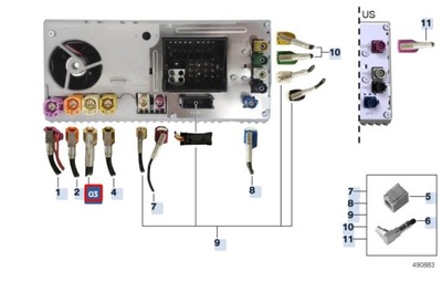 Модуль ремонтний aux usb bmw x4 g02 61118796437 фото №1