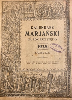 Kalendarz Marjański na rok 1928 Rocznik XLIV