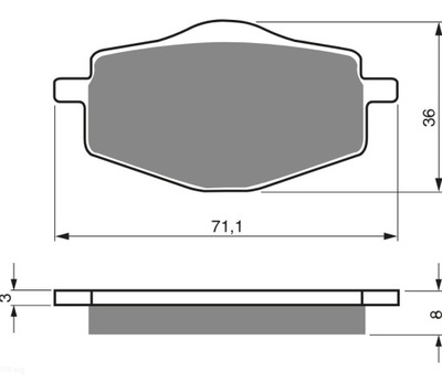 GOLDFREN КОЛОДКИ ГАЛЬМІВНІ 018 K5 ПЕРЕД YAMAHA YTZ 250 N/S