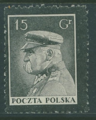 Polska PMW 15 gr. - Józef Piłsudski wyd. żałobne