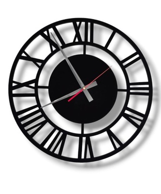 Zegar ścienny loftowy nowoczesny Cichy RETRO 60cm