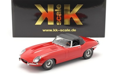KK Scale - JAGUAR E-TYPE Cabrio Closed Red 1:18