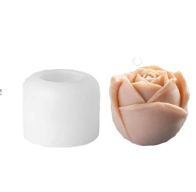 Forma silikonowa do świec Róża Kwiat 3D foremka