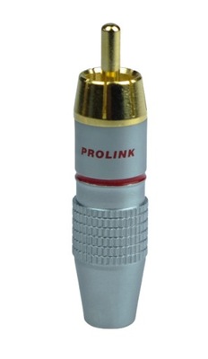 Wtyk RCA cinch Prolink TRC-020 pozłacany czerwony