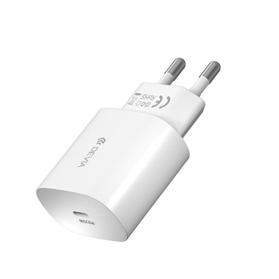 Devia ładowarka sieciowa Smart PD 25W 1x USB-C biała kabel USB-C - USB-C