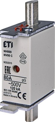 ETI NH00 gG 16A 500V Wkładka topikowa zwłoczna