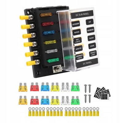 12-DROZNA BLOQUE FUSIBLES CON DIODOS DIODO LUMINOSO LED I  