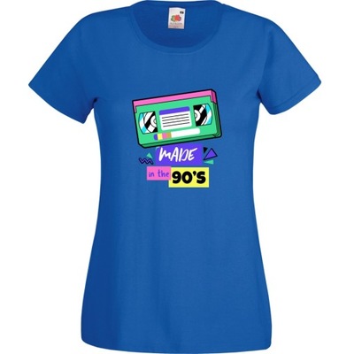 Koszulka kaseta made in 90's L niebieska