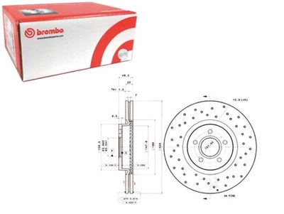 DISCOS DE FRENADO 2 PIEZAS NAWIERCANE PARTE DELANTERA VOLVO C30 C70 II S40 II V40  