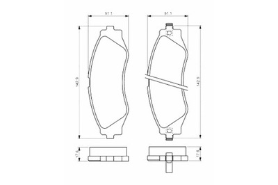 BOSCH ZAPATAS DE FRENADO PARTE DELANTERA CHEVROLET ASTRA ZAFIRA DAEWOO LEGANZA  