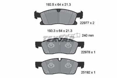 2297701/TEX ZAPATAS DE FRENADO PARTE DELANTERA  