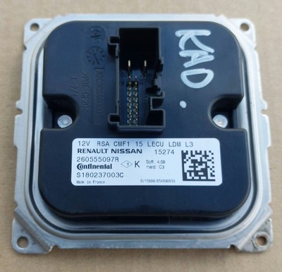 Модуль перетворювач led renault kadjar 260555097r фото №1