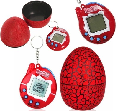 Tamagotchi w Jajku Gra Elektroniczne Zwierzątko Czerwone