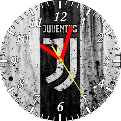 Zegar Ścienny z herbem drużyny Juventus F.C.
