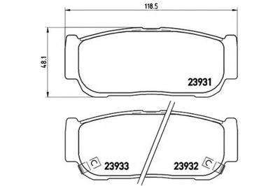 Brembo гальмівні колодки гальмівні kia sorento i 2.5 crdi jc фото №1