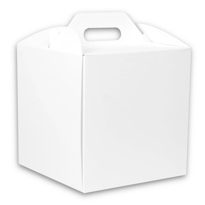 PUDEŁKO NA CIASTO TORT KARTON 28X28X25CM OPAKOWANIE NA WESELE BIAŁE
