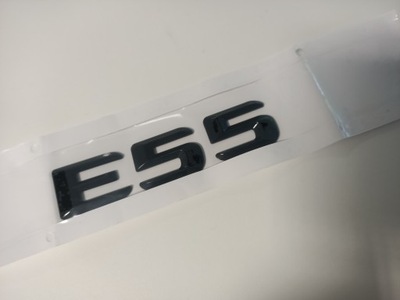 Mercedes E55 emblemat znaczek logo napis czarny połysk