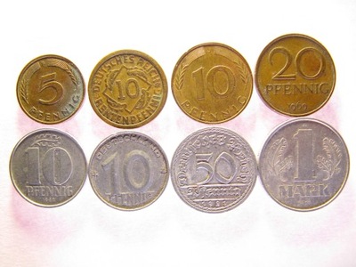 A.M ,- Niemcy zestaw 8 monet (L 42)