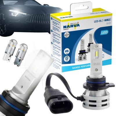 NARVA HIR2 LED RANGE PERFOMANCE LEMPUTĖS RETROFIT LATWY MONTAVIMAS CANBUS + W5W 