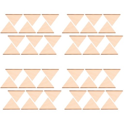 Niezadrukowane plastry drewna trójkąty kształty trójkątne