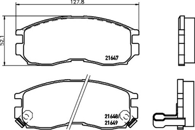 КОЛОДКИ ТОРМОЗНЫЕ MINTEX 58101M2A01 MB699174 MR1295