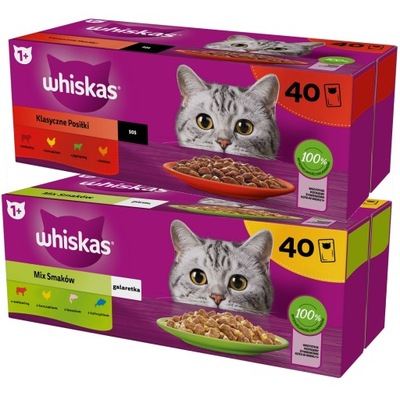 WHISKAS MIX 6 ÍZ MACSKÁKNAK SZÓSZ GYÜMÖLCSKOCSONYA 80x85G