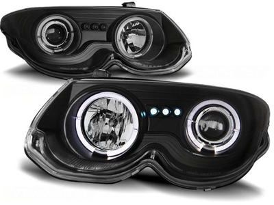 Лампы chrysler 300m 300 m 99-04r кольца led black фото №1