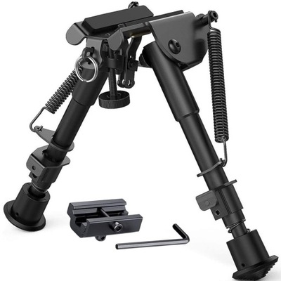 Bipod Dwójnóg do polowania Obrotowy 6"-9" + Adapter, Stop aluminium