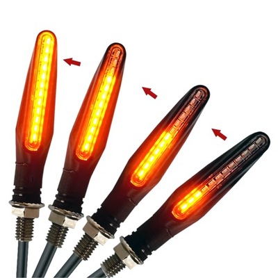 Kierunkowskazy Motocyklowe LED Dynamiczne Strzałka 12V 4szt