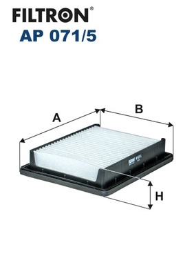 Фільтр повітря filtron ap 071/5 opel karl 15- фото №1