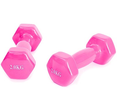 2x Hantle Treningowe Ciężarki Fitness 2kg ZESTAW