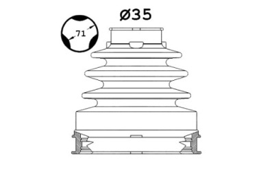 Sasic защита шарнир перед внутри ford c-max focus c-max focus ii фото №1