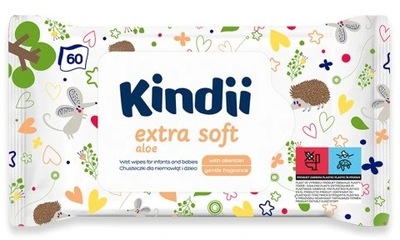 KINDII chusteczki nawilżane Extra Soft 60szt