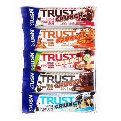 USN TRUST CRUNCH BAR 60G triple chocolate