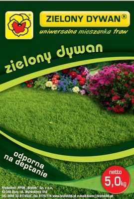 Trawa ZIELONY DYWAN 5kg BRATEK