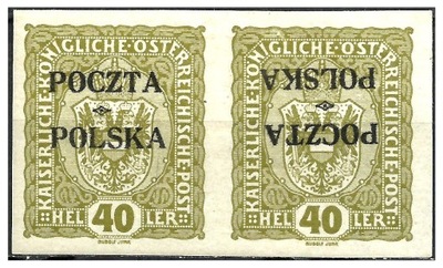 1919 Polska Fi.40 * TETE BECHE WYDANIE KRAKOWSKIE za 40 halerzy Fals
