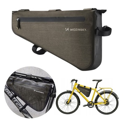 TORBA ROWEROWA SAKWA SASZETKA NA RAMĘ ROWERU 5 L NA RZEPY STABILNA POJEMNA