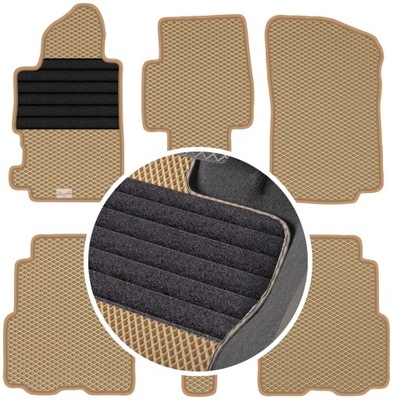 HONDA FR-V 2005-2009 MATS RUBBER EVA ETERNITY BEIGE COLOR  