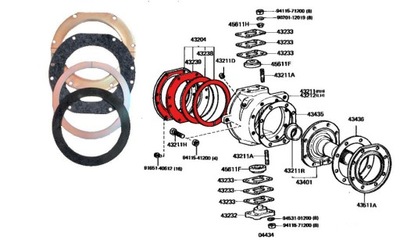 Toyota land bj40 набір ремонтний поворотний кулак перед фото №1