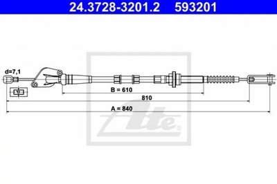 ATE 24.3728-3201.2 CIEGLO, DIRECCIÓN EMBRAGUE  